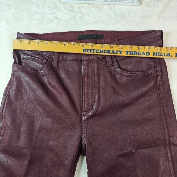 Joe’s Jeans High Rise The Callie 31 Women’s Waxed Cropped bootcut Rum Raisin - Picture 2 of 12